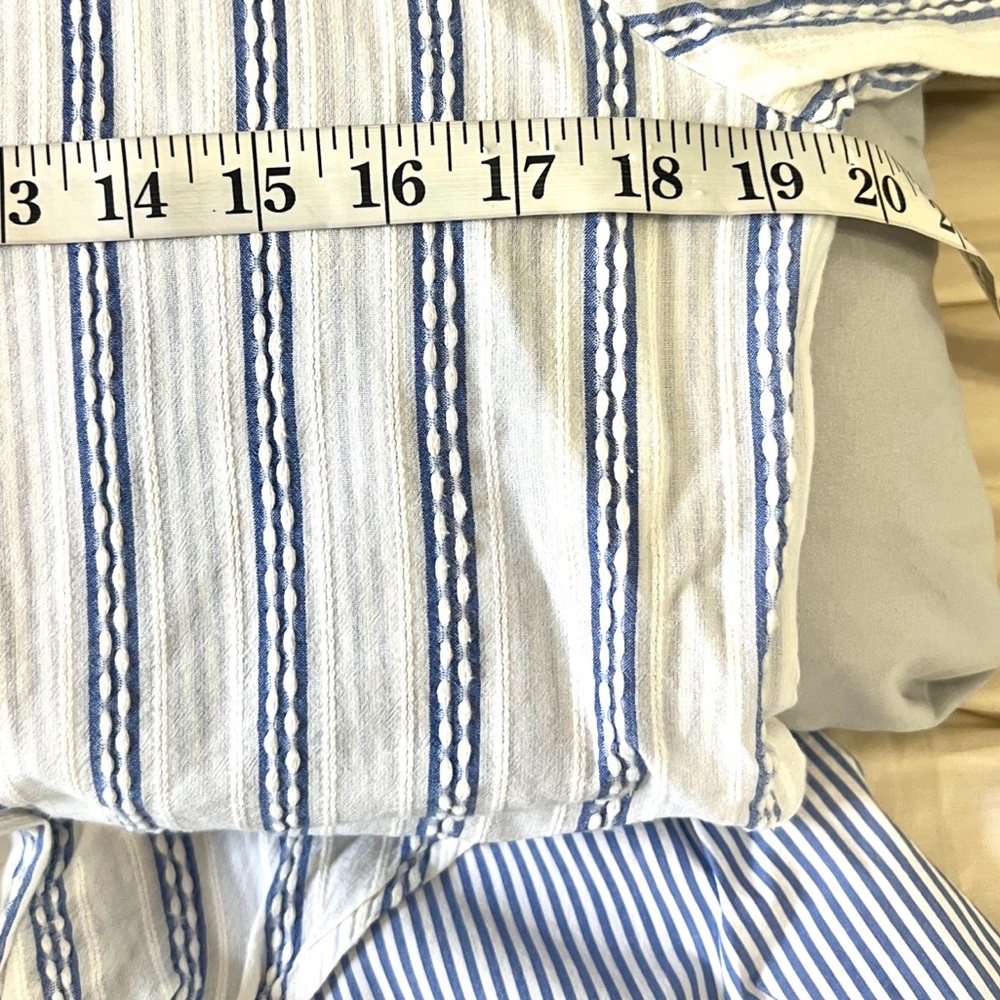 Finley,Tie-Waist Top Cotton Poplin Button Front Blouse Resort Chic Size M - Picture 7 of 7